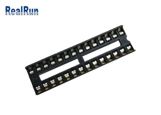 Sn золота гнезда IC квадрата погружения 7,62 PBT 28P 2.54mm покрытый с разбивочной Адвокатурой