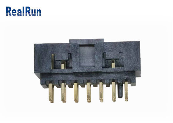 Латунь гнезда заголовка UL94V-0 14P IDC коробки строки двойника PBT H6.4 30% GF