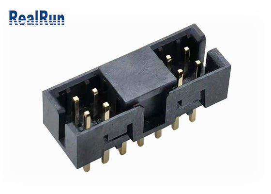 Латунь гнезда заголовка UL94V-0 14P IDC коробки строки двойника PBT H6.4 30% GF