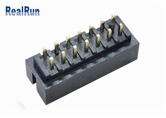 Латунь гнезда заголовка UL94V-0 14P IDC коробки строки двойника PBT H6.4 30% GF