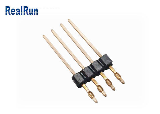 ПОГРУЖЕНИЯ заголовка 2.54mm Pin Pcb пригонки прессы PA6T соединитель заголовка латунного PBT LCP прямого мужской
