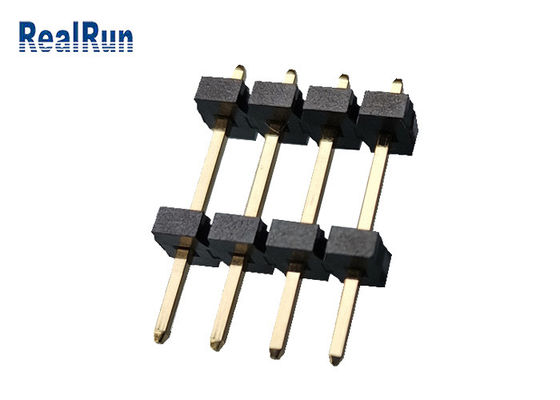 Соединитель UL94V-0 заголовка строки соединителя 1*4P заголовка Pin PBT LCP латунный двойной