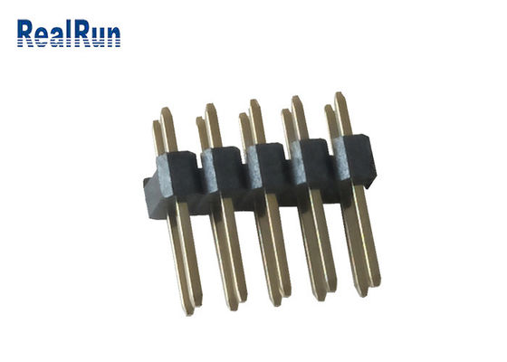 Заголовок PBT LCP Pin соединителя PA6T 2*5P заголовка строки 30% GF PH2.54 двойной