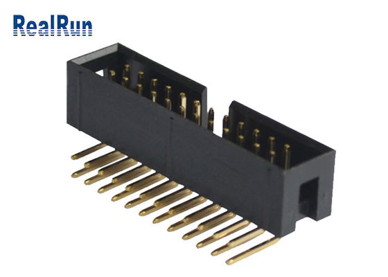 Латунный Pin DC3A LCP соединителя UL94V-0 PBT заголовка коробки PA6T R/A 24