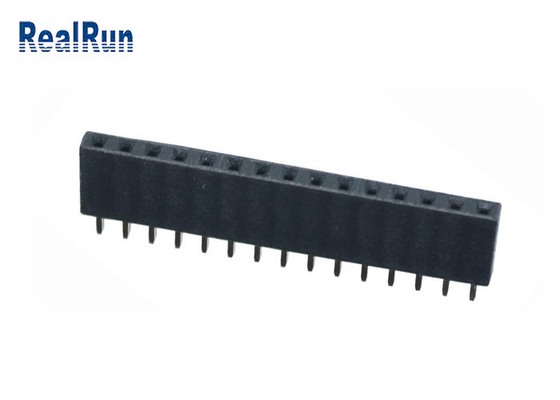 Тангаж соединителя 15P 2.54mm заголовка PCB погружения PA6T женский прямо для VCD