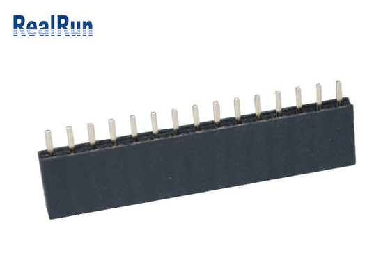 Тангаж соединителя 15P 2.54mm заголовка PCB погружения PA6T женский прямо для VCD
