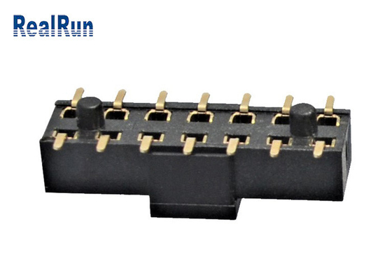 Латунный соединитель 2×7 SMT H3.5 500VAC заголовка PA6T женский с крышкой столба