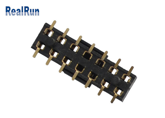 Латунный соединитель 2×7 SMT H3.5 500VAC заголовка PA6T женский с крышкой столба