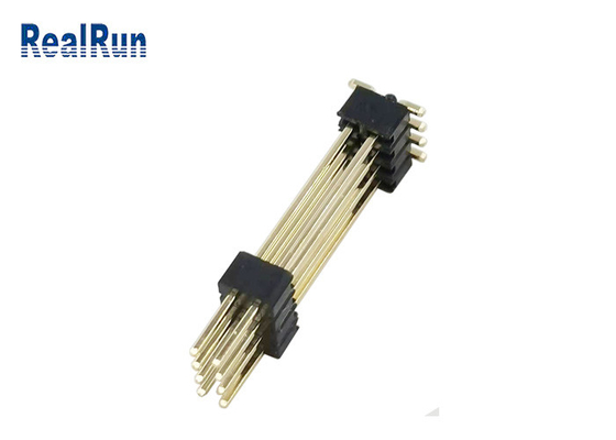 Двойной соединитель DC500V горизонтальное SMT PA6T заголовка Pin слоя