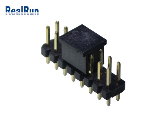 Двойной соединитель DC500V горизонтальное SMT PA6T заголовка Pin слоя