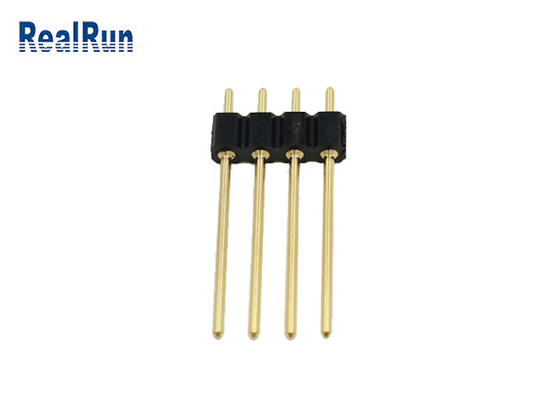 припой погружения PCB H3.0 Pin заголовка 4 Pin 2.54mm круглым женским покрытый золотом прямой