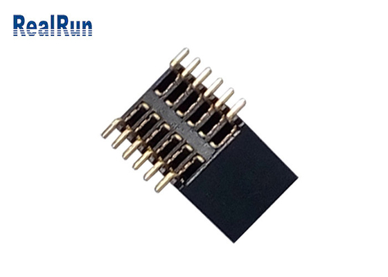 Тип контакт тангажа SMD соединителя 1.27mm заголовка PA6T женский меди светомассы