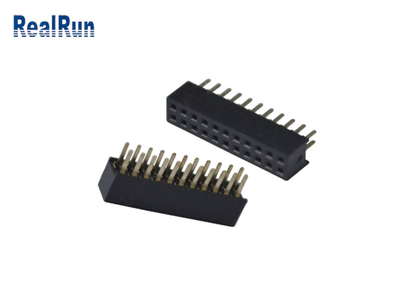 PA6T PBT доска 180 градусов для восхождения на борт соединителя 2X11P заголовка строки гнездового разъема двойного