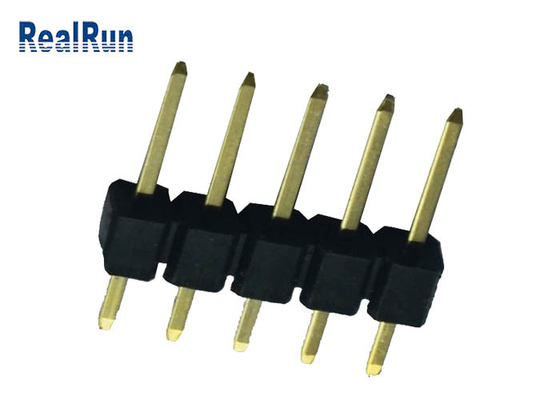 Соединитель заголовка Pin PCB прекращение припоя контакта тангажа 2,54 mm латунное