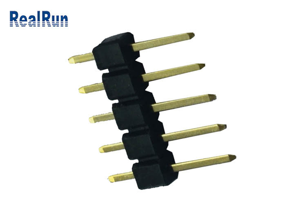 Соединитель заголовка Pin PCB прекращение припоя контакта тангажа 2,54 mm латунное