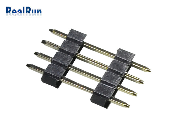 PCB 2,54 заголовок Pin строки черноты заголовка PA6T Pin Mm прямых 4P двойной