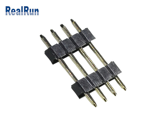 PCB 2,54 заголовок Pin строки черноты заголовка PA6T Pin Mm прямых 4P двойной