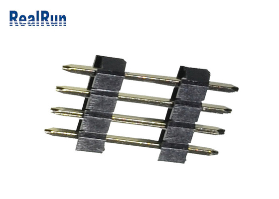 PCB 2,54 заголовок Pin строки черноты заголовка PA6T Pin Mm прямых 4P двойной