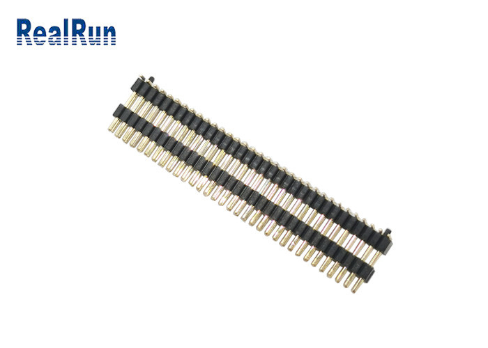 Мужчина 2X33p соединителя SMT заголовка Pin вспышки 1.0mm золота PA6T с пластмассой слоя столба двойной