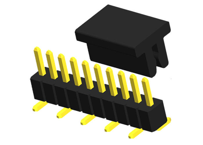 соединитель КРЫШКИ PA6T строки PCB заголовка 10P Pin 0.75A SMT одиночный прямоугольный
