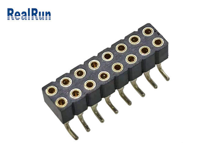 Тангаж SMT SMD ISO9001 соединителя 2.54mm заголовка PBT PA6T PPS L7.40 женский