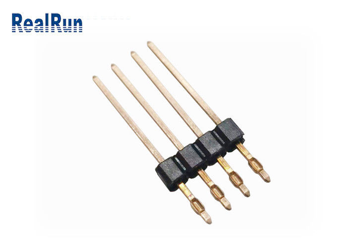 ПОГРУЖЕНИЯ заголовка 2.54mm Pin Pcb пригонки прессы PA6T соединитель заголовка латунного PBT LCP прямого мужской