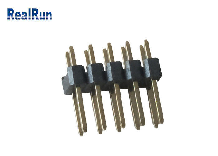 Заголовок PBT LCP Pin соединителя PA6T 2*5P заголовка строки 30% GF PH2.54 двойной