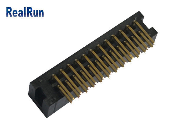 Латунный Pin DC3A LCP соединителя UL94V-0 PBT заголовка коробки PA6T R/A 24