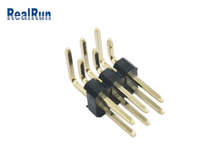 Плакировка золота H2.5 IATF соединителя заголовка Pin PCB PBT PA6T прямоугольная 16949