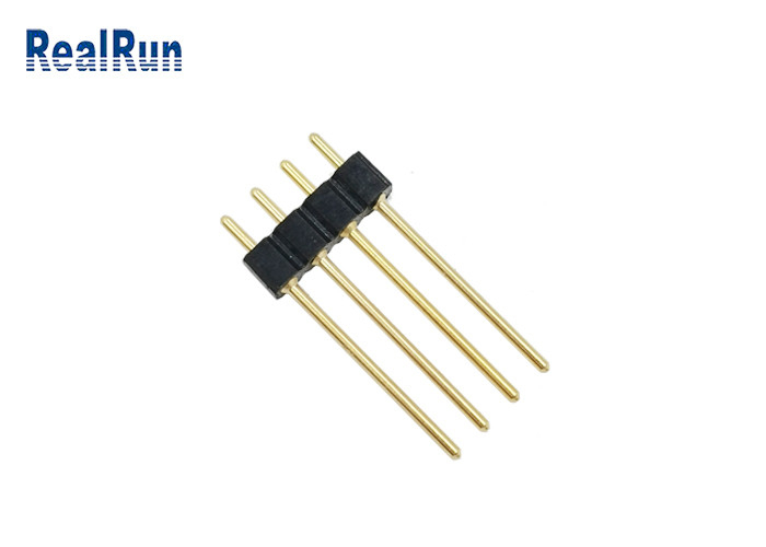 припой погружения PCB H3.0 Pin заголовка 4 Pin 2.54mm круглым женским покрытый золотом прямой